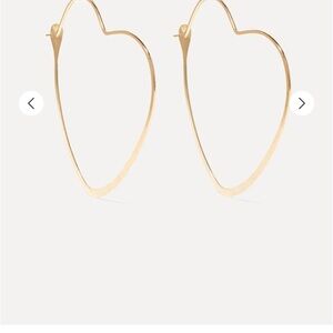 Melissa Joy Manning Gold Heart Earrings